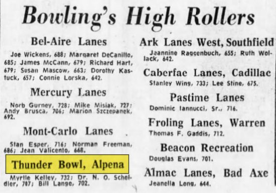 Thunder Bowl Lanes - Jan 1972 Winners (newer photo)